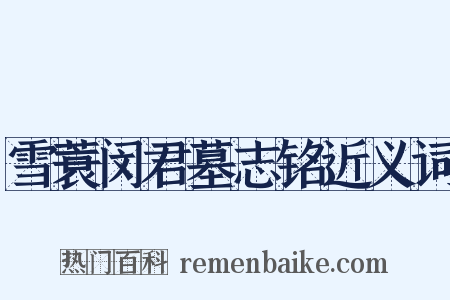 雪蓑闵君墓志铭近义词是什么意思的图片